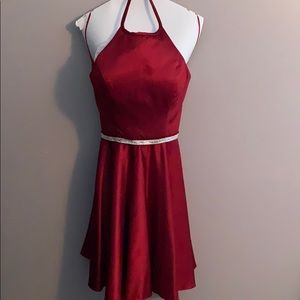 Red short dress